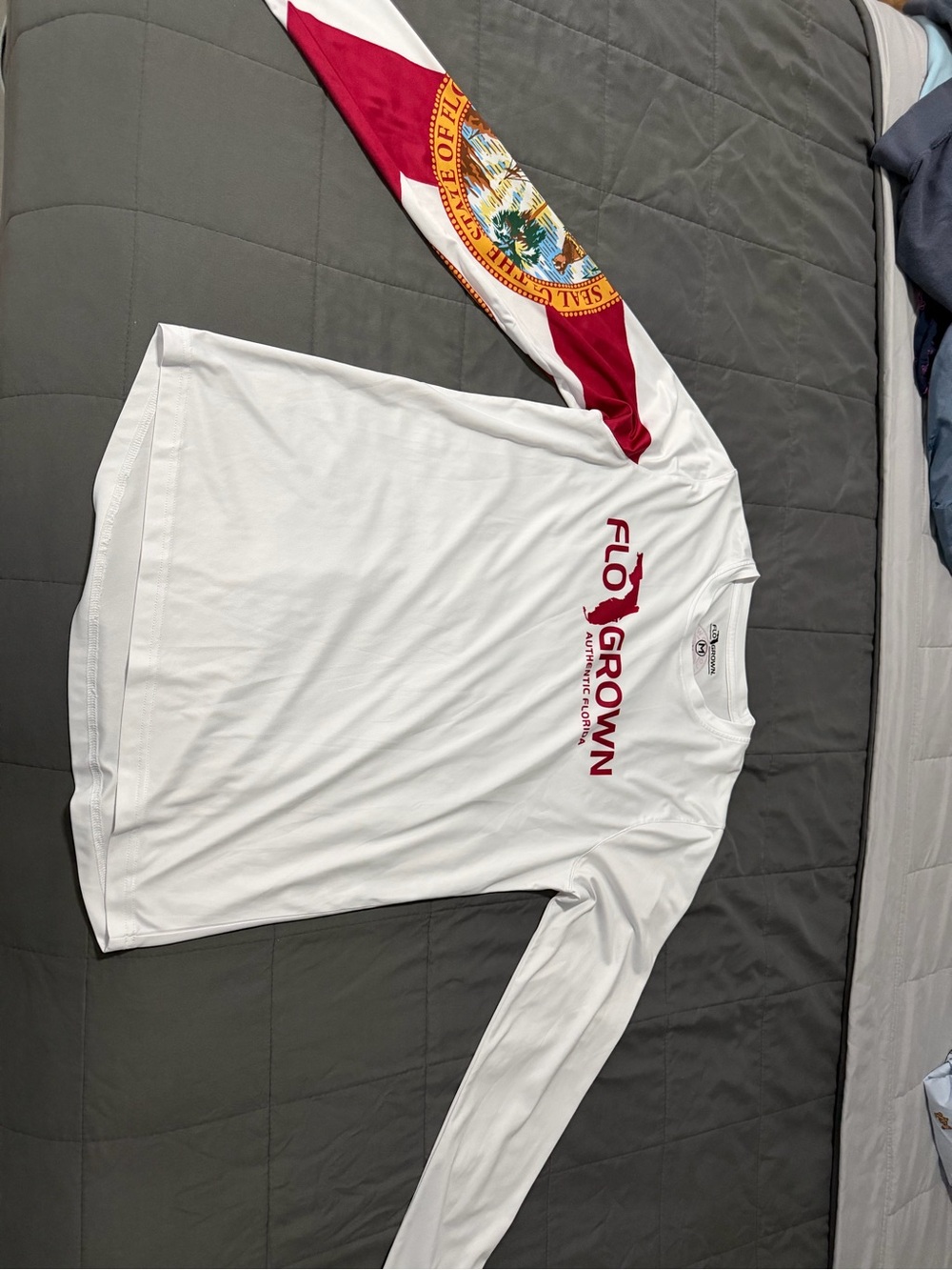 Men's flogrown White Long Sleeve Shirt with Florida State Graphic
